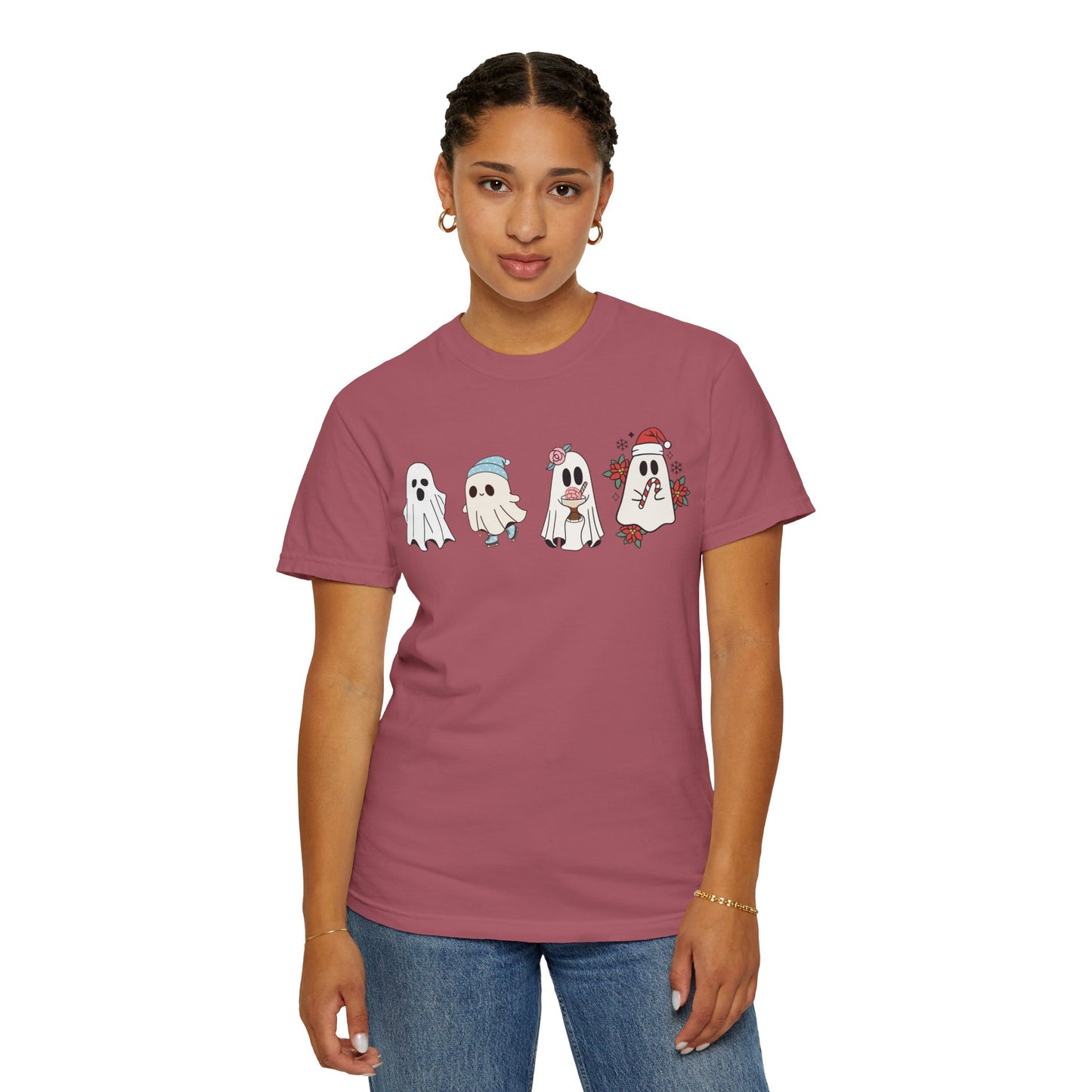 Halloween Ghost Comfort Colors Shirt, Spooky Season Tee, Halloween Cute Women Outfit, Halloween Gift, Halloween Ghost Tshirt