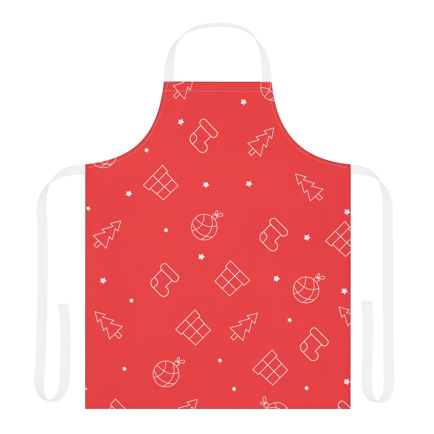 Festive Red Christmas Apron – Ideal Holiday Gift