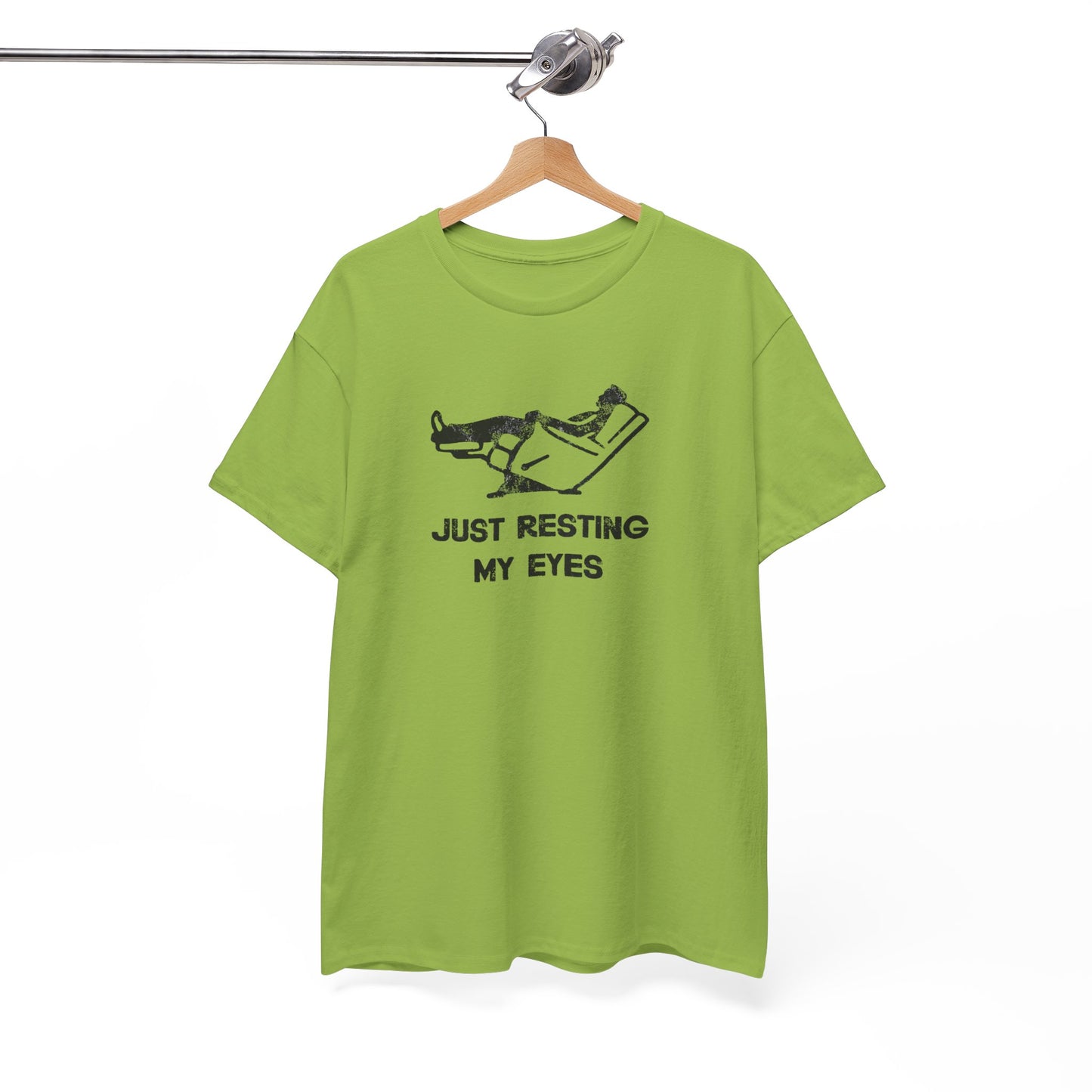 JUST RESTING MY EYES – Funny Dad Nap T-Shirt, Lazy Day Recliner Tee, Perfect Gift for Nappers