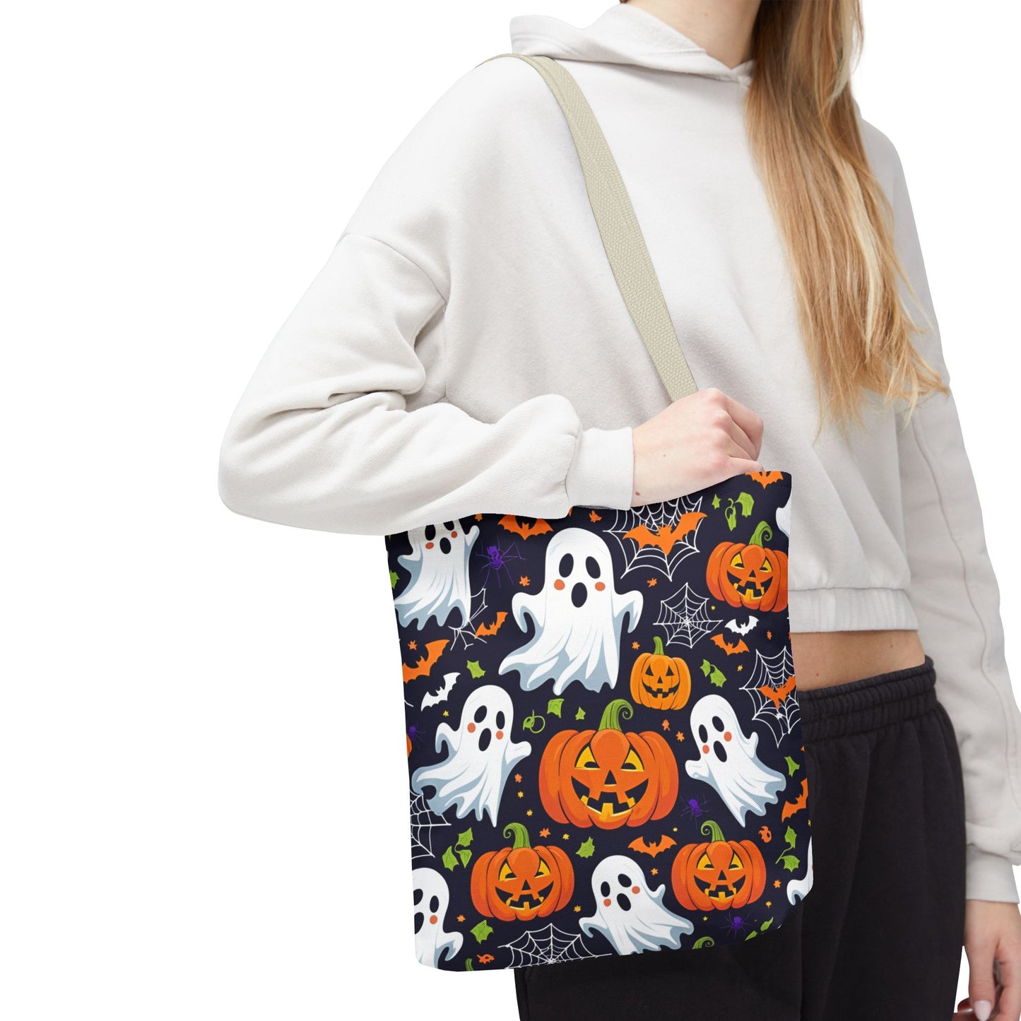 Halloween Tote Bag, Fun & Functional Ghost Design for Spooky Season Style