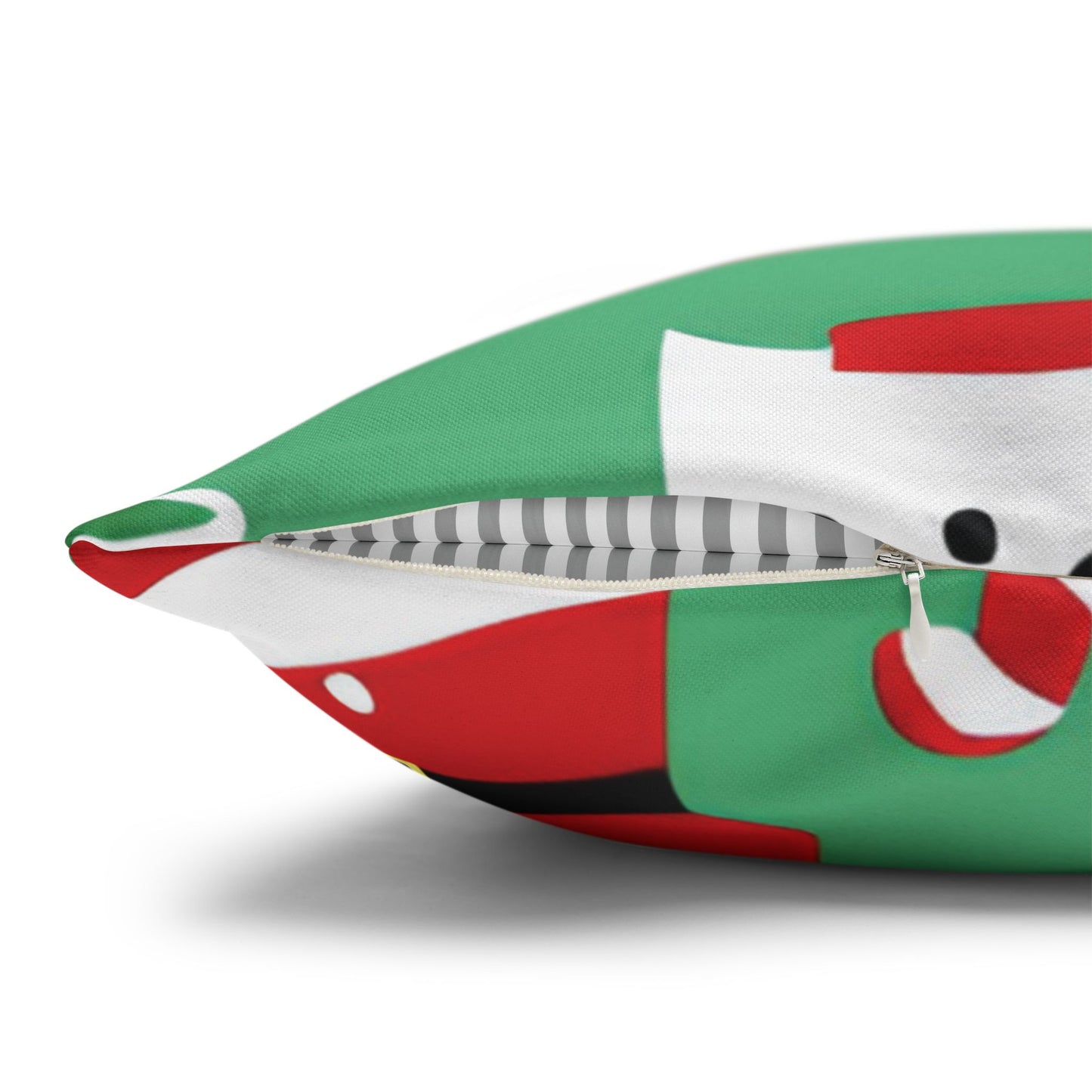 Festive Christmas Square Pillowcase in Soft Spun Polyester with Double-Sided Print