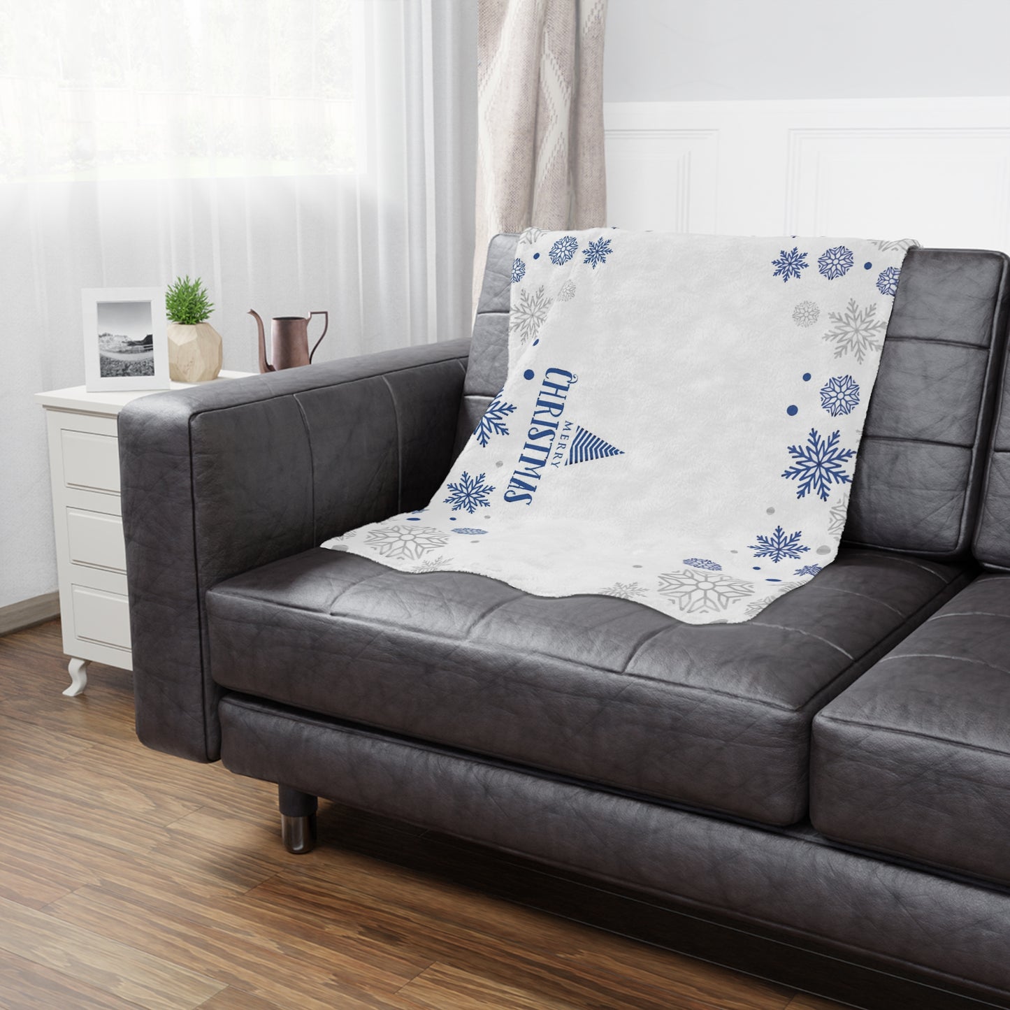 White Christmas Minky Blanket