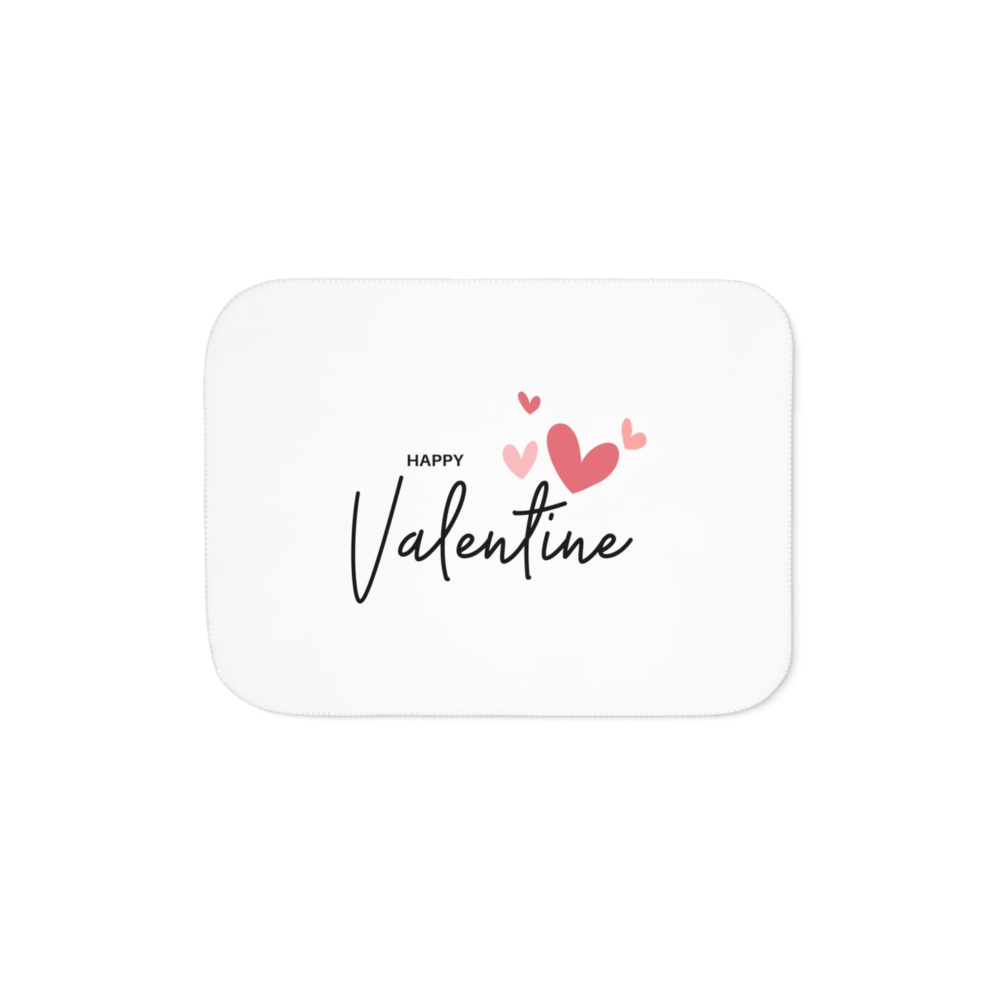Happy Valentine with Flying Heart Sherpa Blenket for Valentine Day
