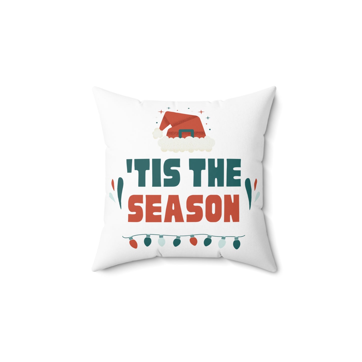 To Be Jolly Printed Spun Polyester Sqaure Pillow Case