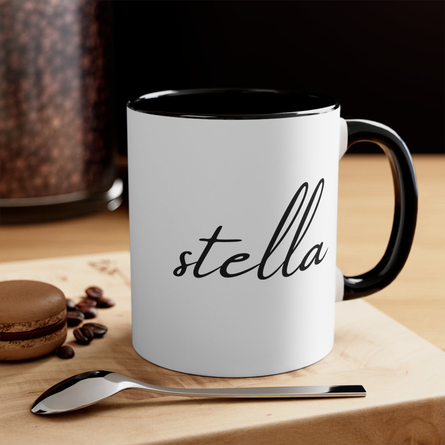Stella Printed Custom Name Accent Coffee Mug, 11oz, Gift for Her