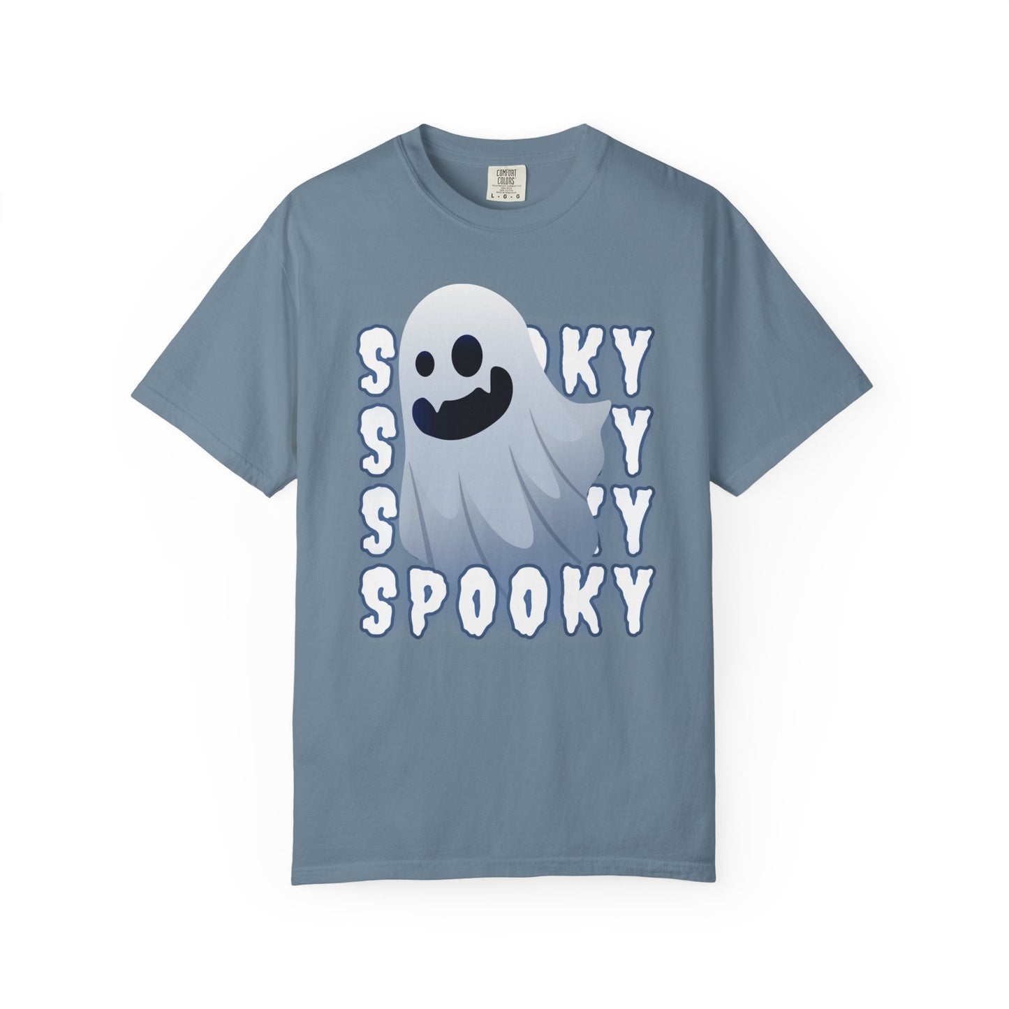 Spooky Stack Tee - Unisex Garment-Dyed T-shirt with Smiling Ghosts