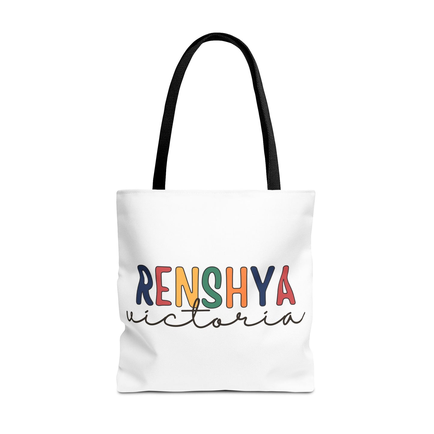Personalized Name Tote Bag – Colorful Custom Design with Script Font