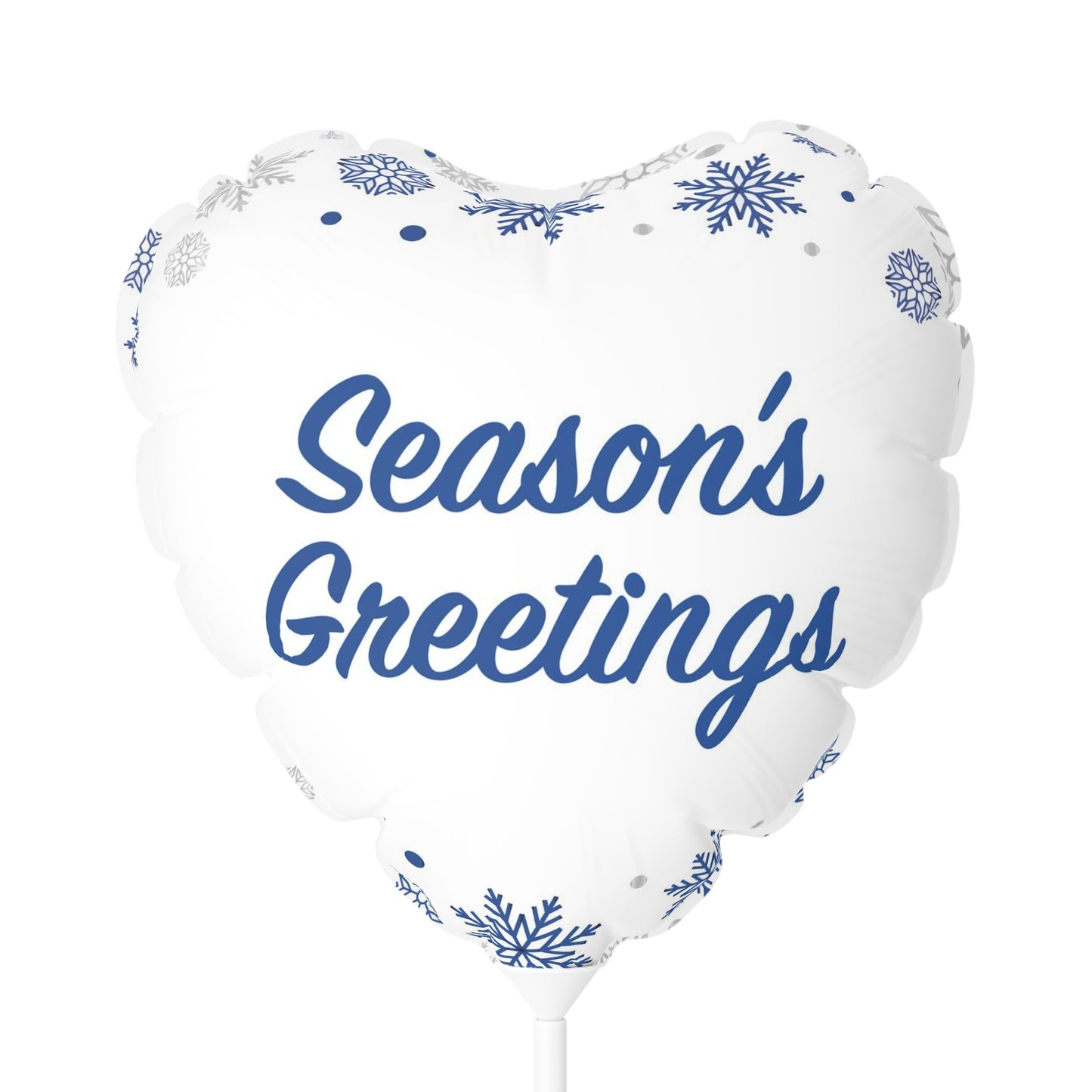 Season's Greetings Balloon (Round and Heart-shaped), 11", White
