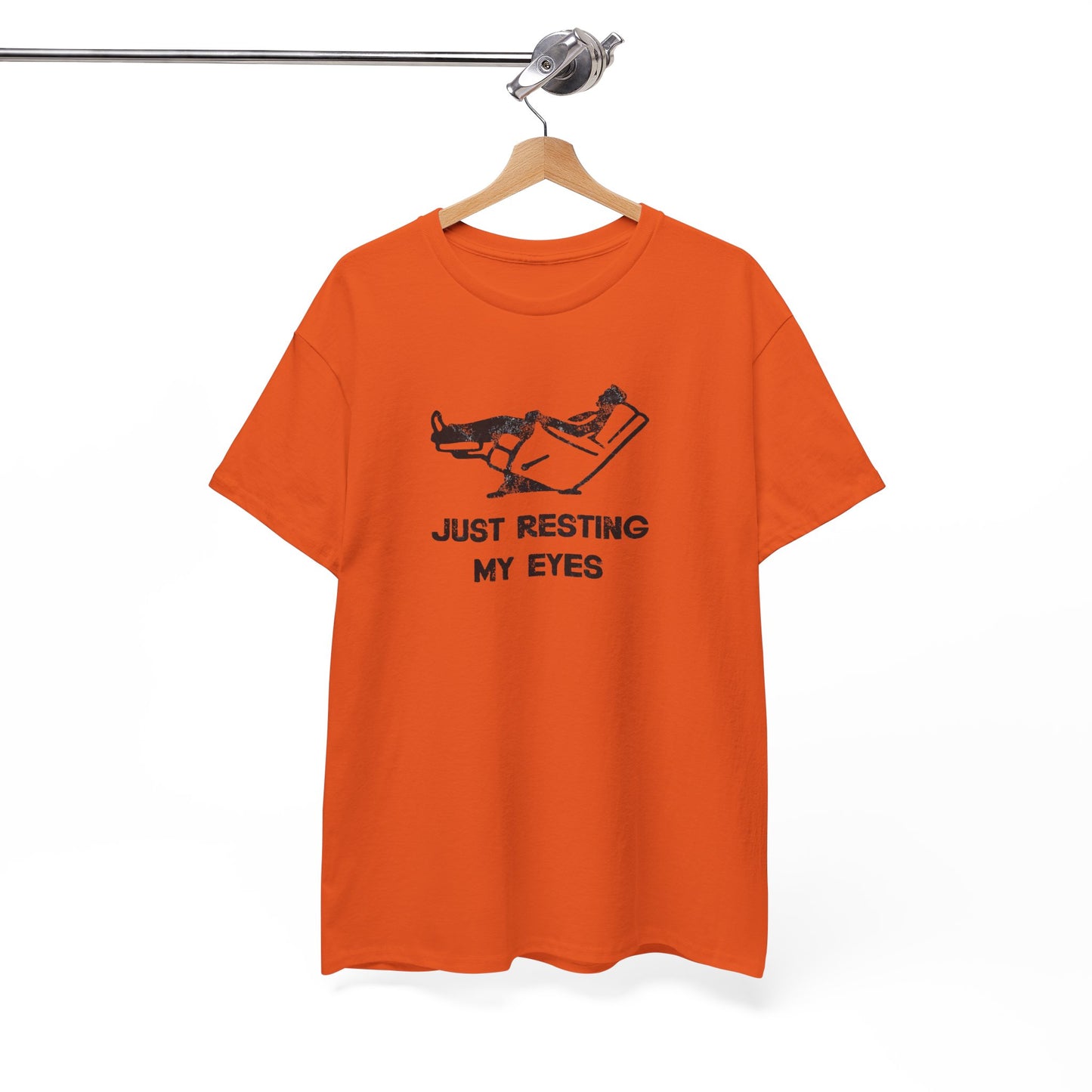 JUST RESTING MY EYES – Funny Dad Nap T-Shirt, Lazy Day Recliner Tee, Perfect Gift for Nappers