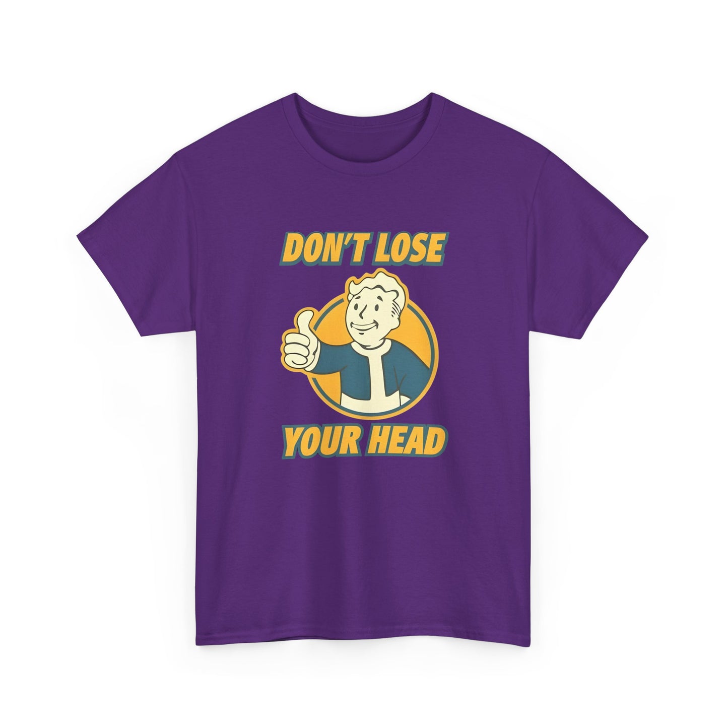 Fallout Vault Boy T-Shirt – “Don’t Lose Your Head” Graphic Tee, Gamer Shirt