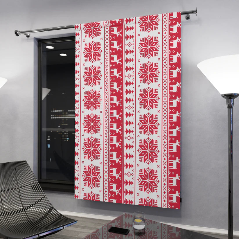 Christmas Window Curtains (1 Piece)