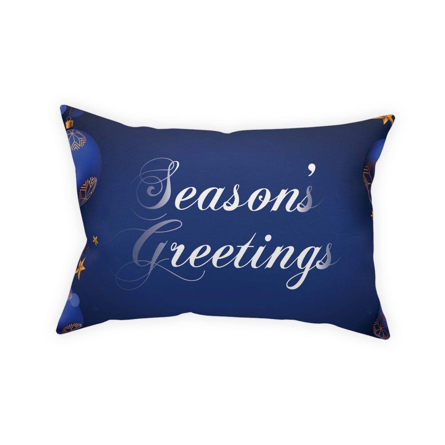 Hoilday Broadcloth Pillow, Dark Blue
