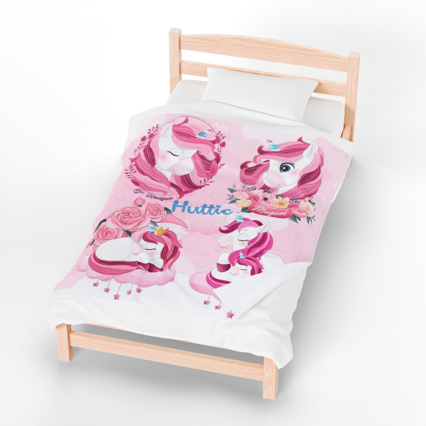 Personalized Unicorn Blanket for Kids – Soft Plush Velveteen Throw for Girls – Magical Custom Gift for Birthdays & Holidays