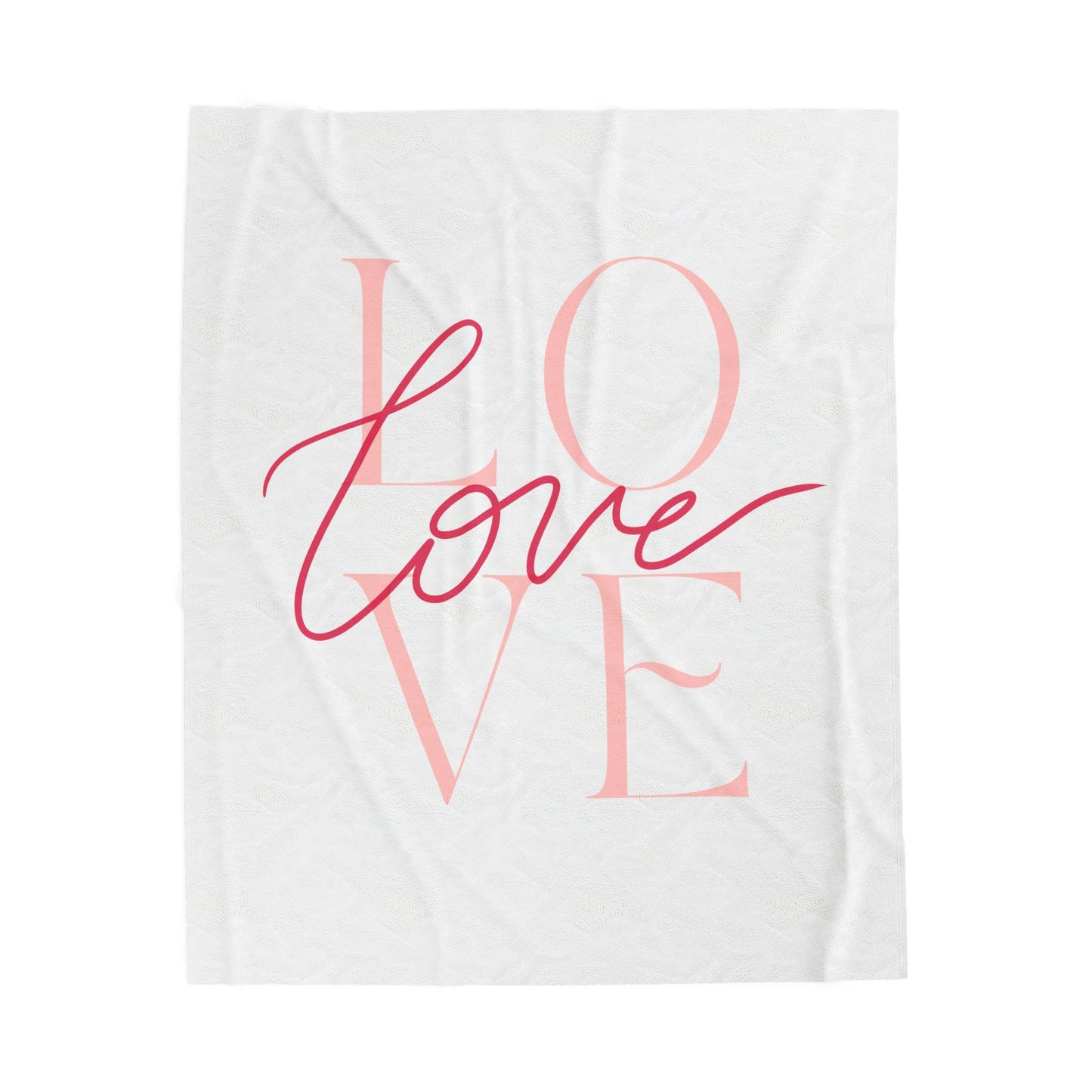 Love Printed Velveteen Plush Blanket for Valentine