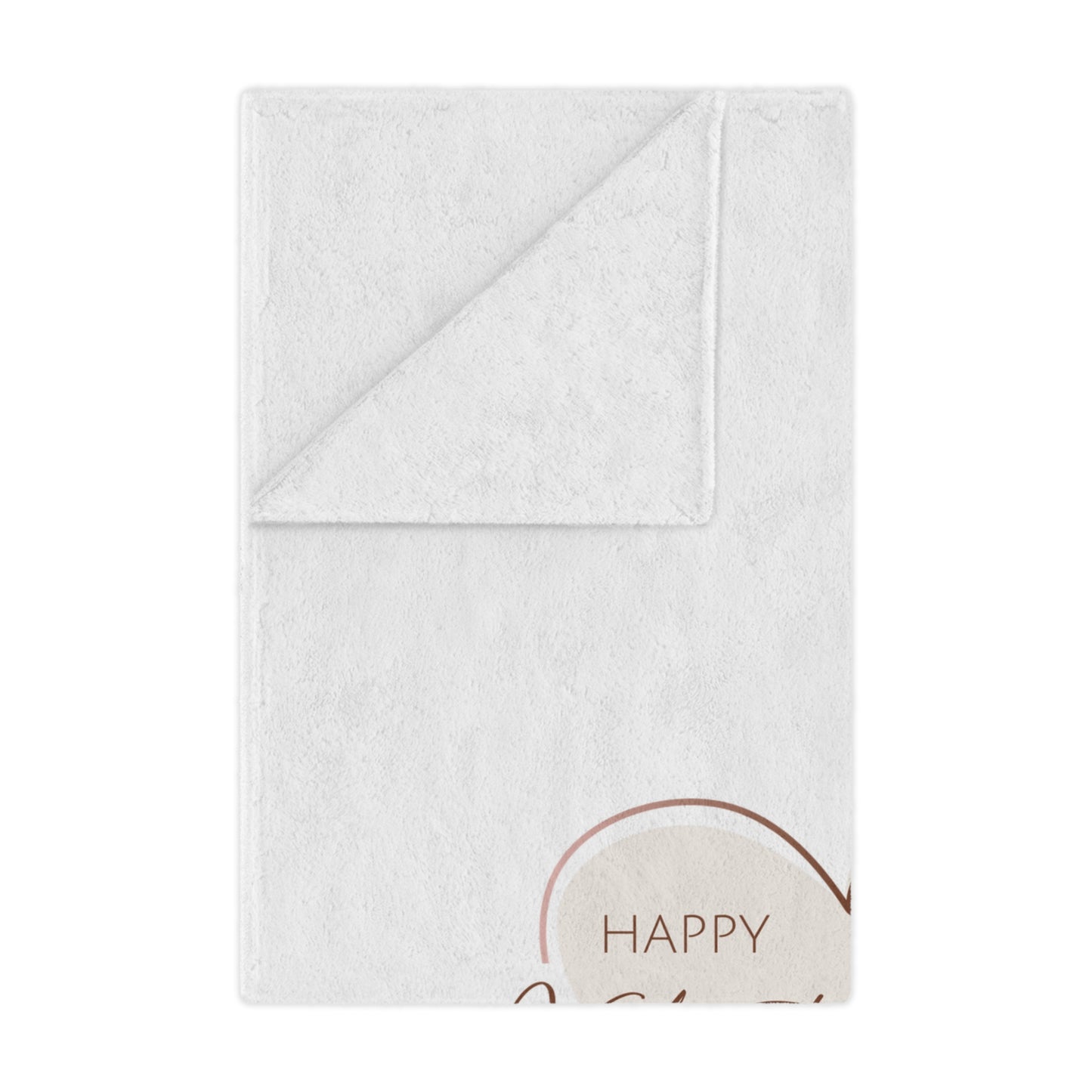 Happy Valentine inside Heart Printed Velveteen Minky Blanket