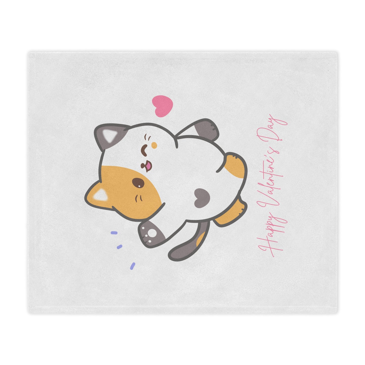 Happy Valentine Day Minky Blanket for Valentine