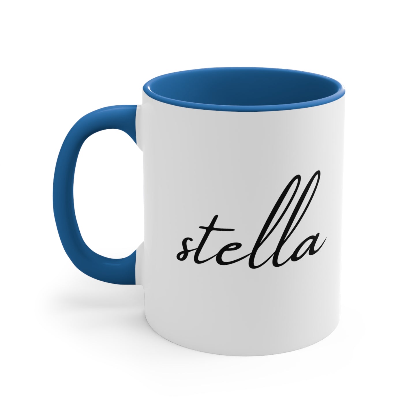 Stella Printed Custom Name Accent Coffee Mug, 11oz, Gift for Her