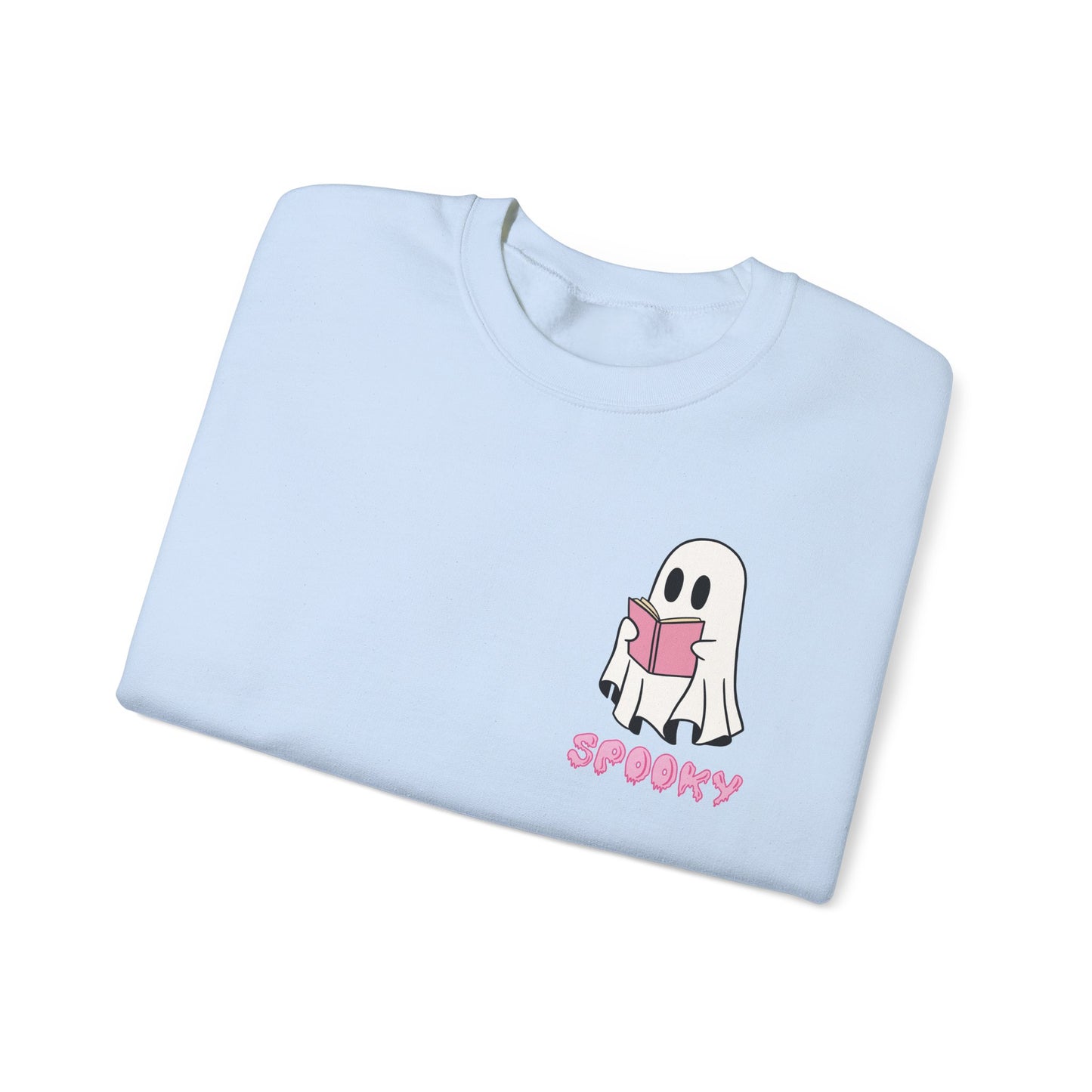 Spooky Bookworm Ghost Sweatshirt – Cozy Halloween Reads
