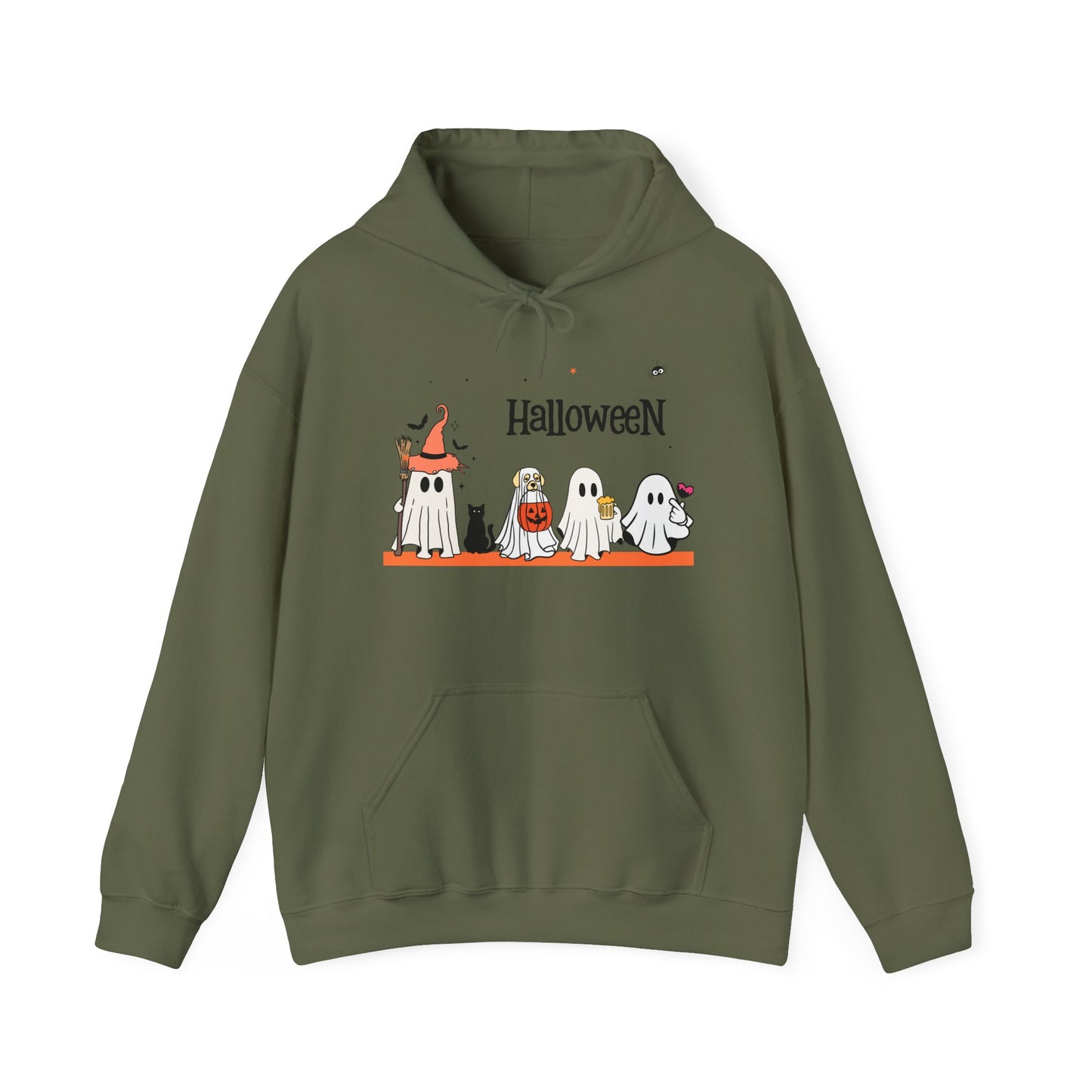 Costumed Cuties” Halloween Hoodie – Ghost Squad in Trick-or-Treat Mode