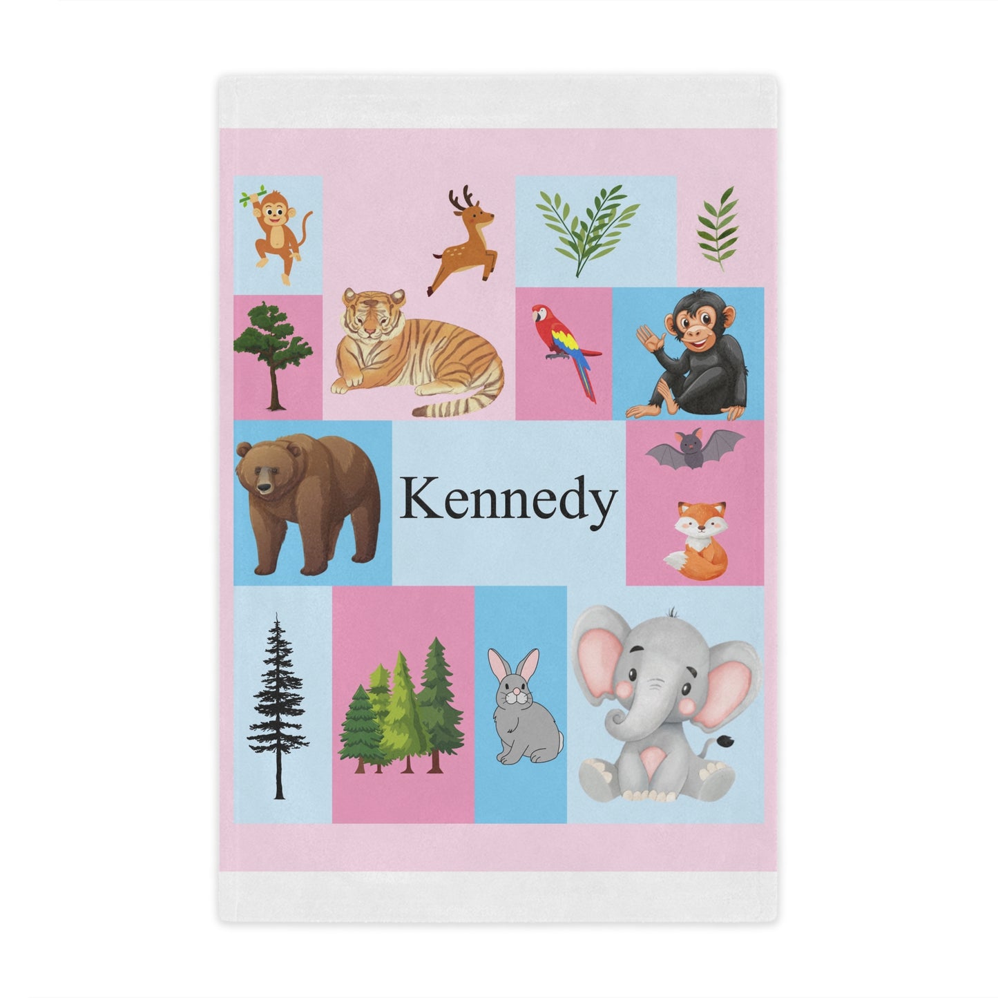Personalized Minky Blanket – Soft Custom Throw with Name for Babies & Animal Lovers | Cozy Keepsake & Baby Shower Gift