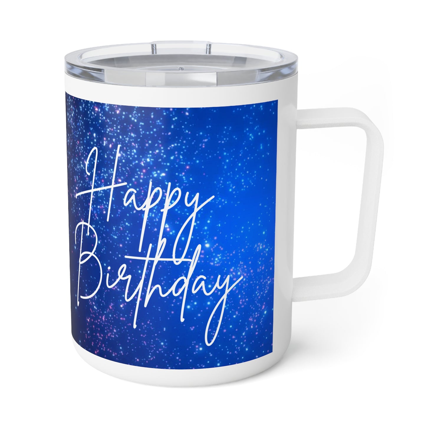 Happy Birthday Coffee Mug, Birtdhay Insulated Coffee Mugs 10oz, Blue