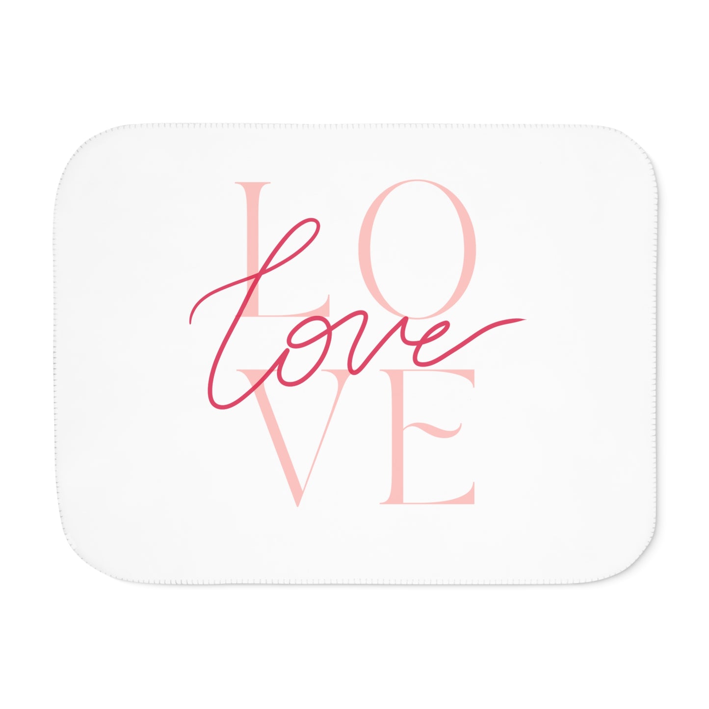Love Printed Sherpa Blenket for Valentine Day