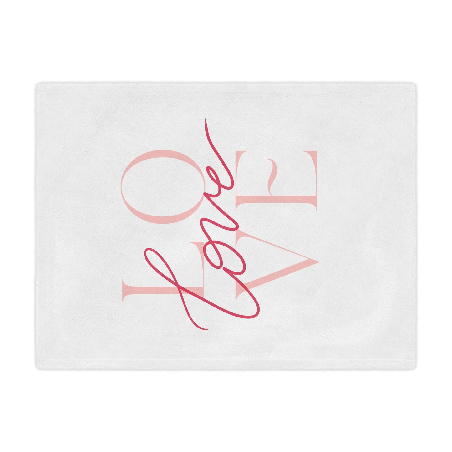 Love Printed Velveteen Minky Blanket for Her, Valentine Gift for Couple