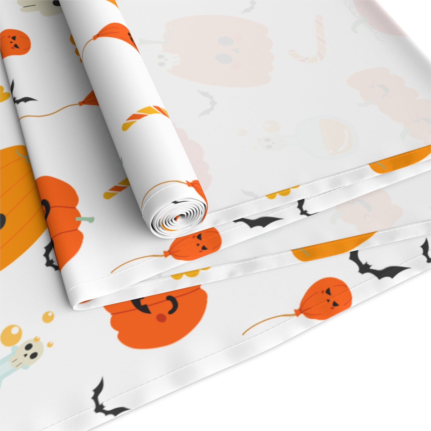 Halloween Party Table Runner – Playful Pumpkins & Potion Dining Decor