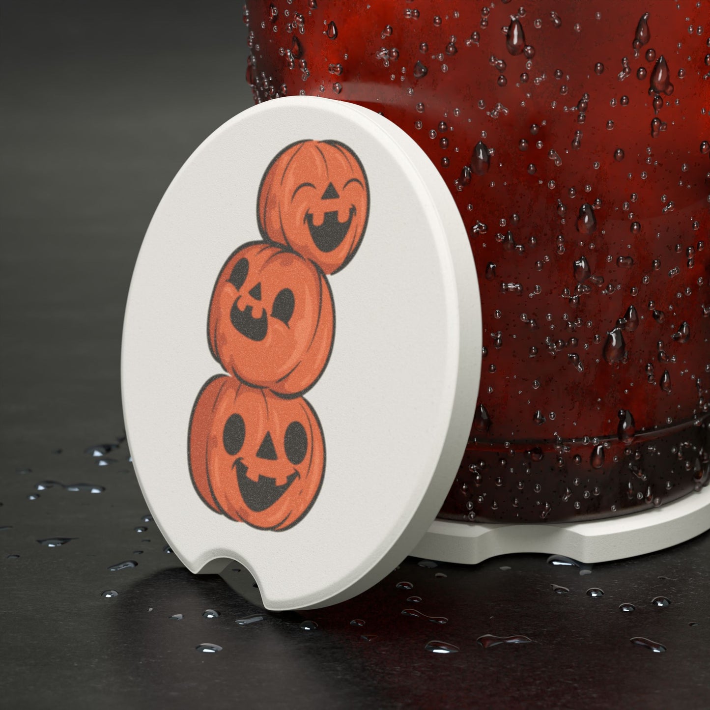 Halloween Pumpkin Car Coasters, Pumpkin, Ghost, Mix & Match