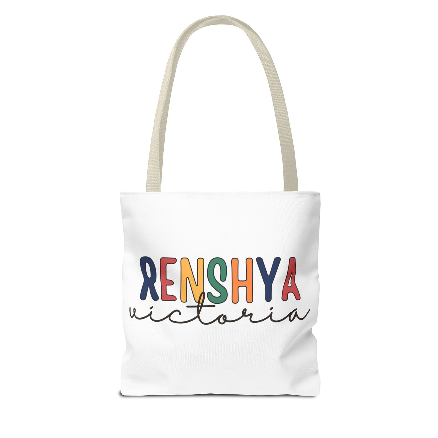 Personalized Name Tote Bag – Colorful Custom Design with Script Font
