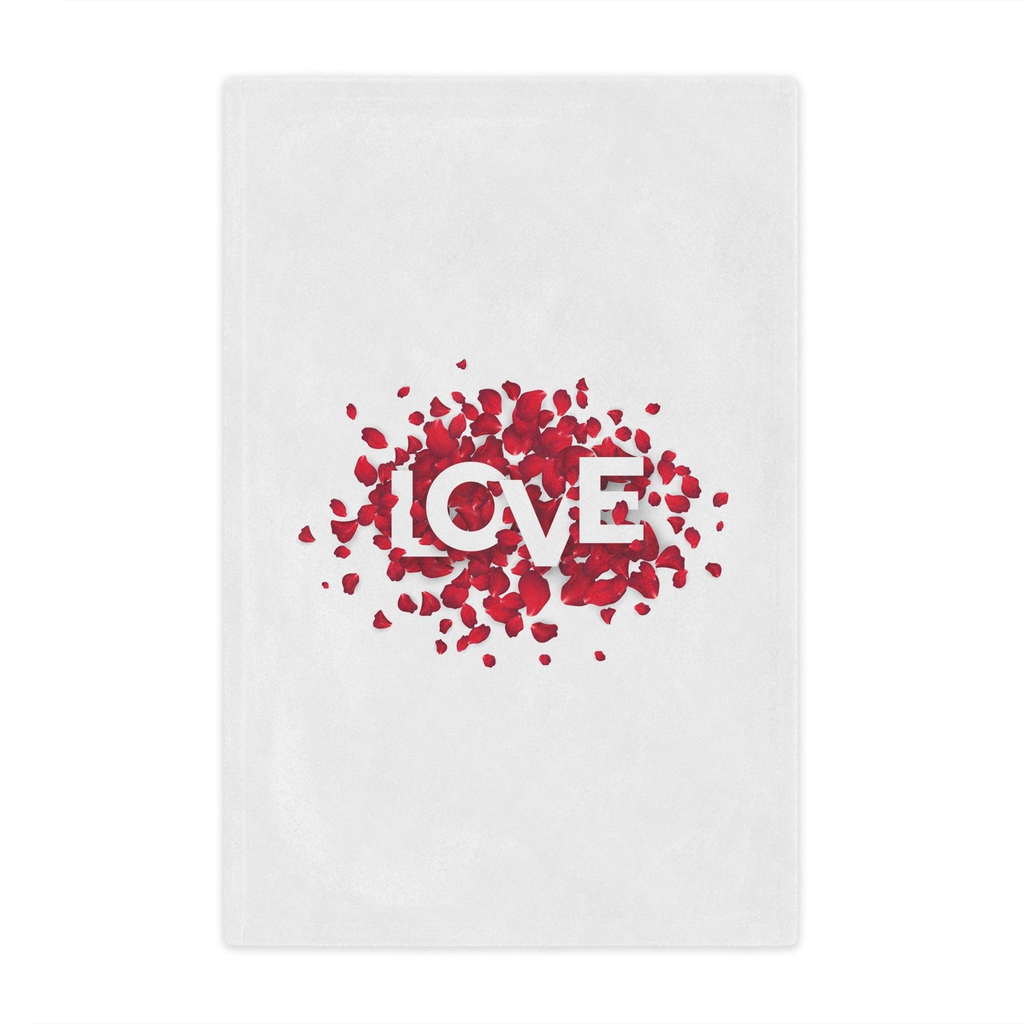 Love with Flowers Printed Velveteen Minky Blanket
