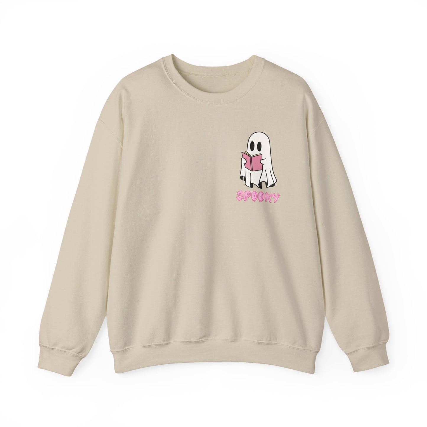 Spooky Bookworm Ghost Sweatshirt – Cozy Halloween Reads
