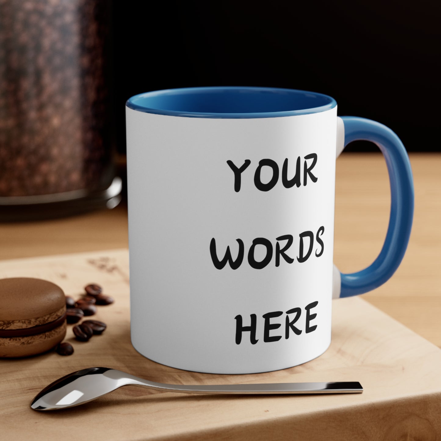 Your Words Here Customise Accent Coffee Mug, 11oz, Multi Color