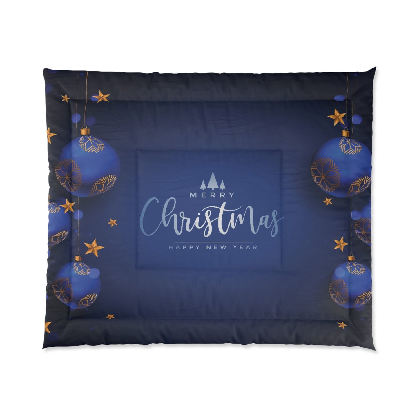 Dark Blue Christmas Comforter
