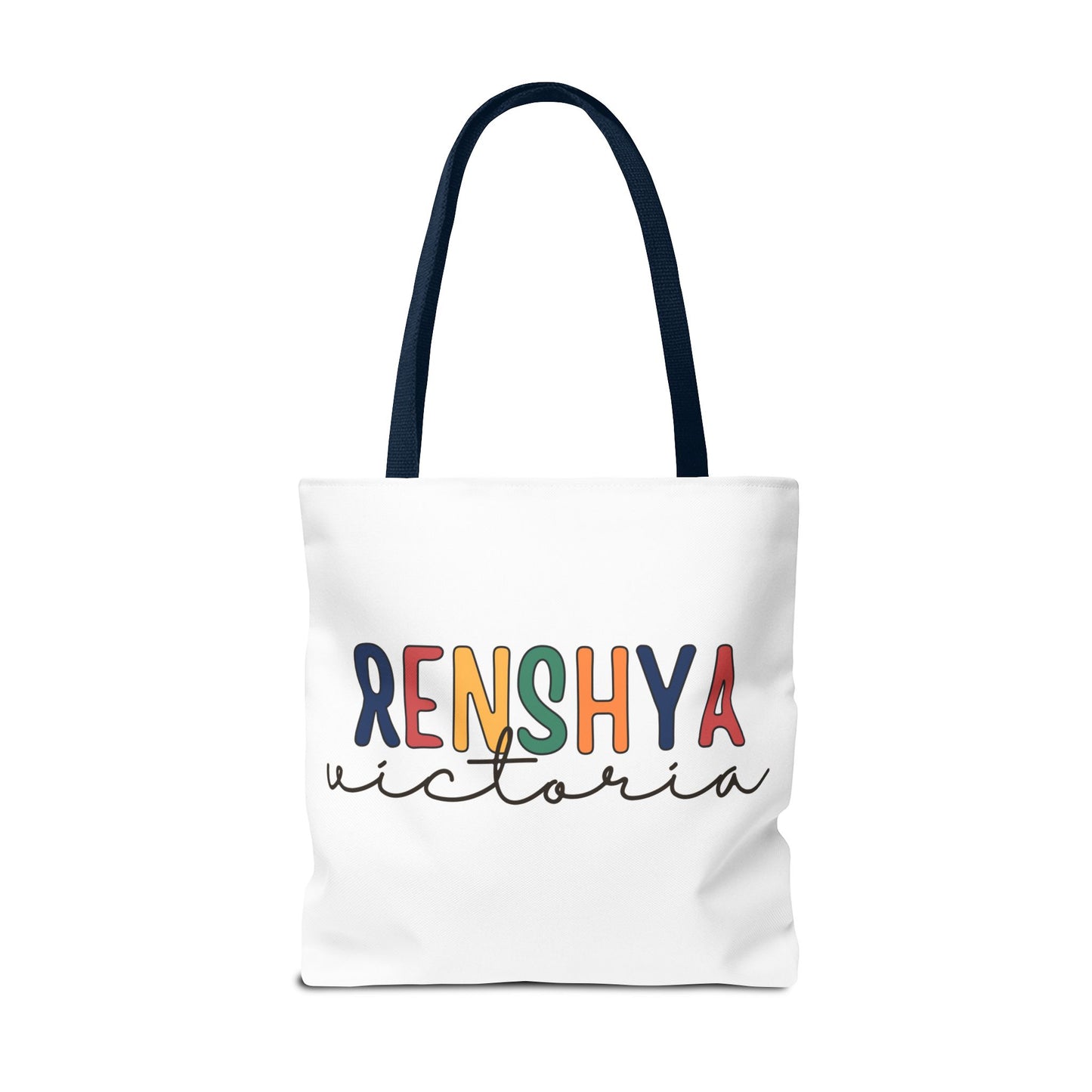 Personalized Name Tote Bag – Colorful Custom Design with Script Font