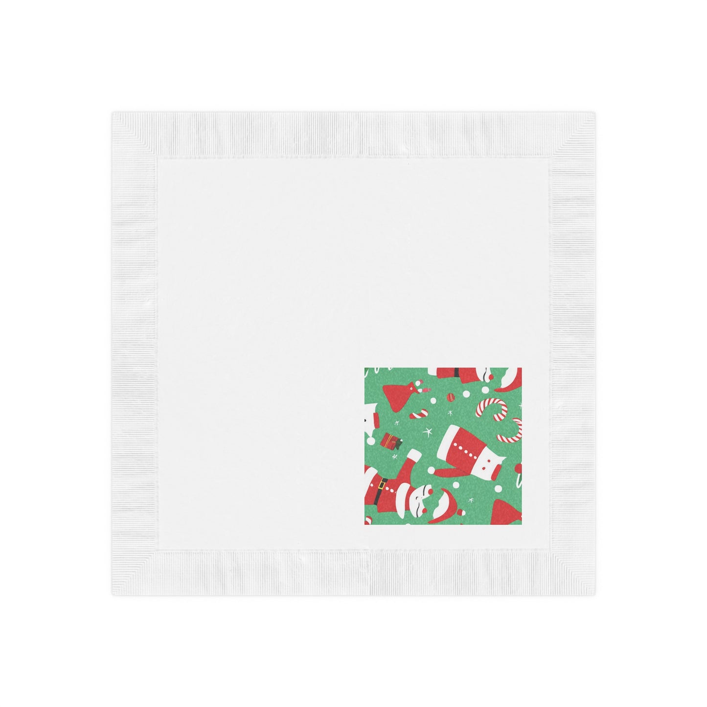White Christmas Coin-Edged Napkins – Soft, Three-Ply Paper in Two Sizes