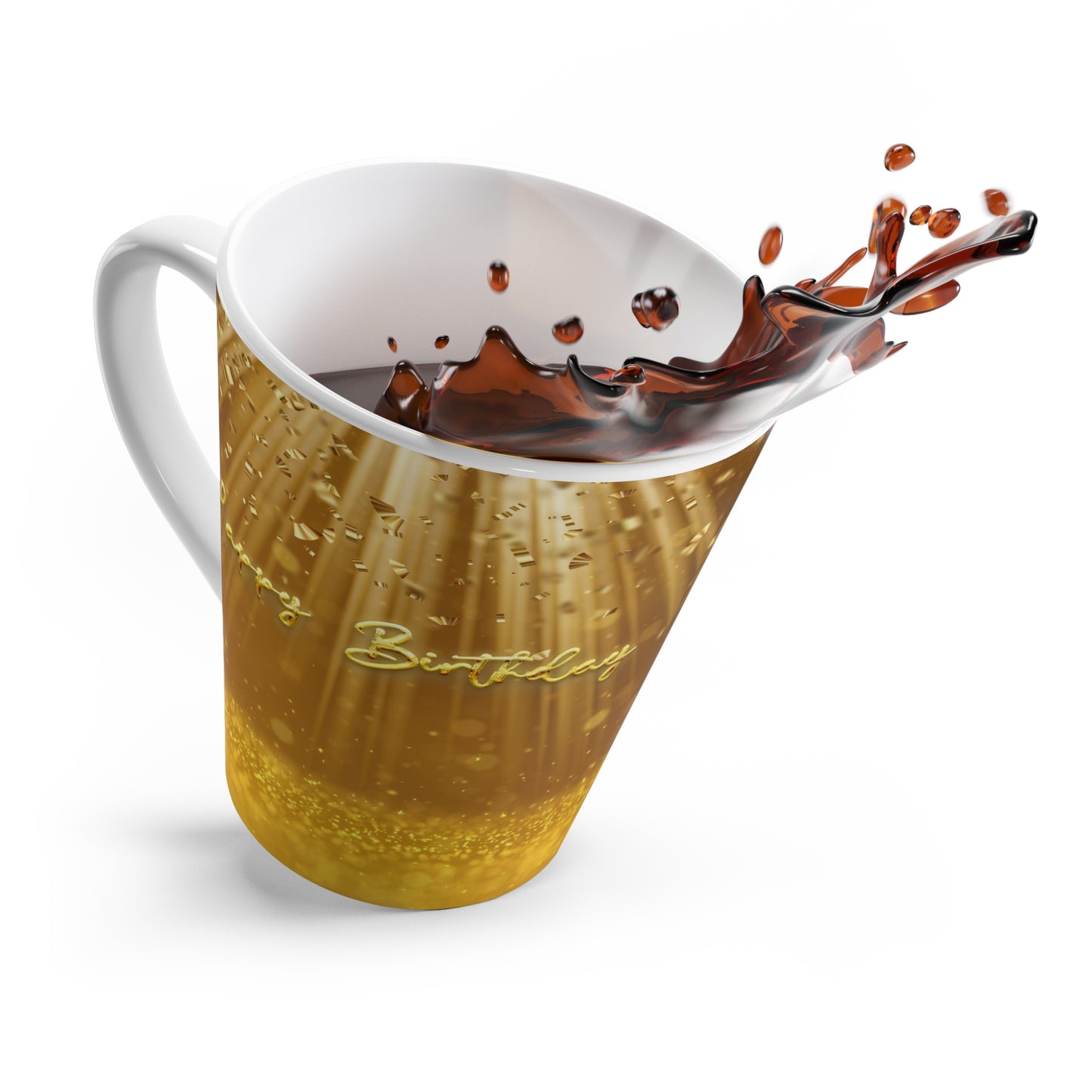 Happy Birthday Latte Mugs, Birthday Gift for Her, 12oz