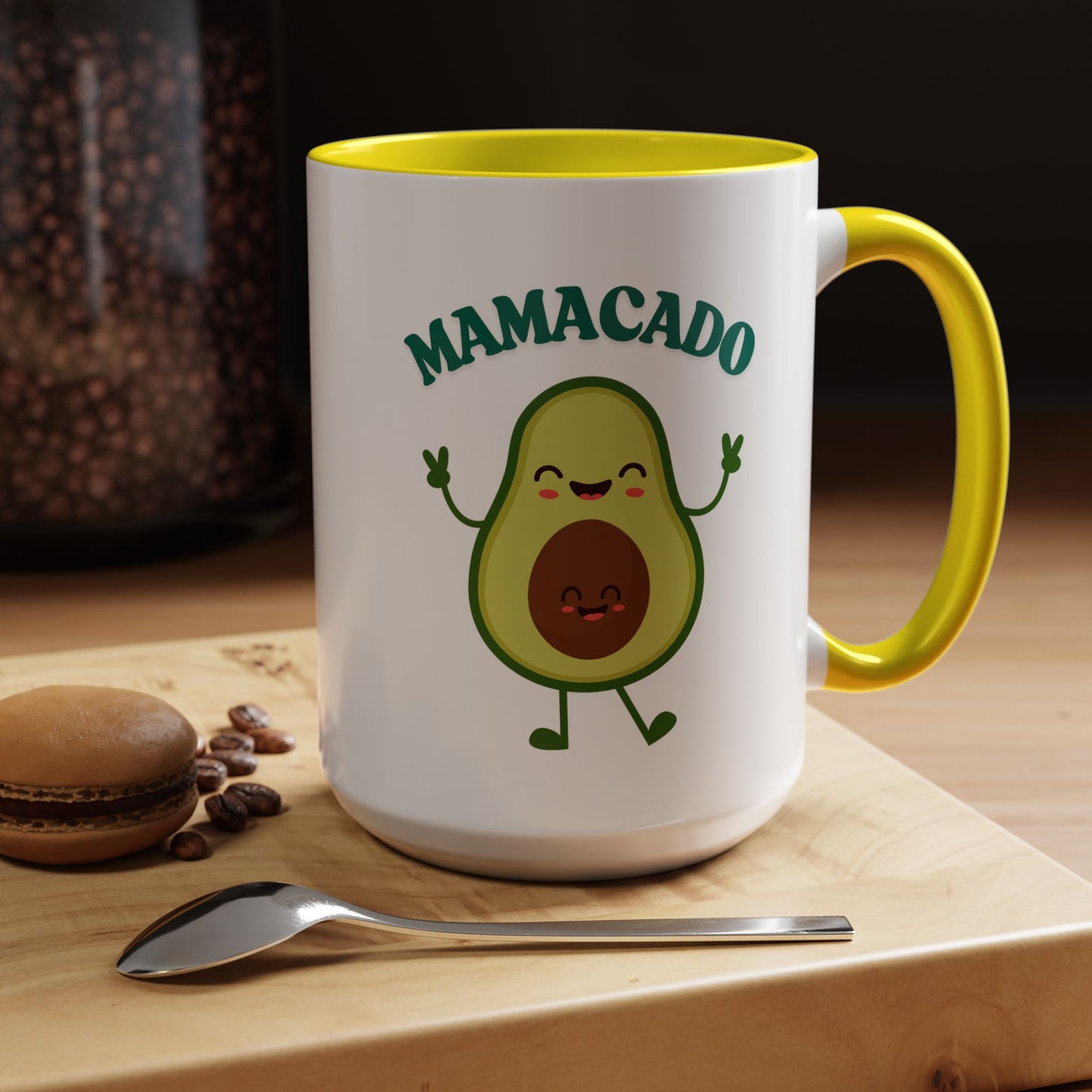 Mamacado Funny Avocado Mug – Cute New Mom Gift, Baby Announcement, Mother's Day Present, New Mama Reveal Cup