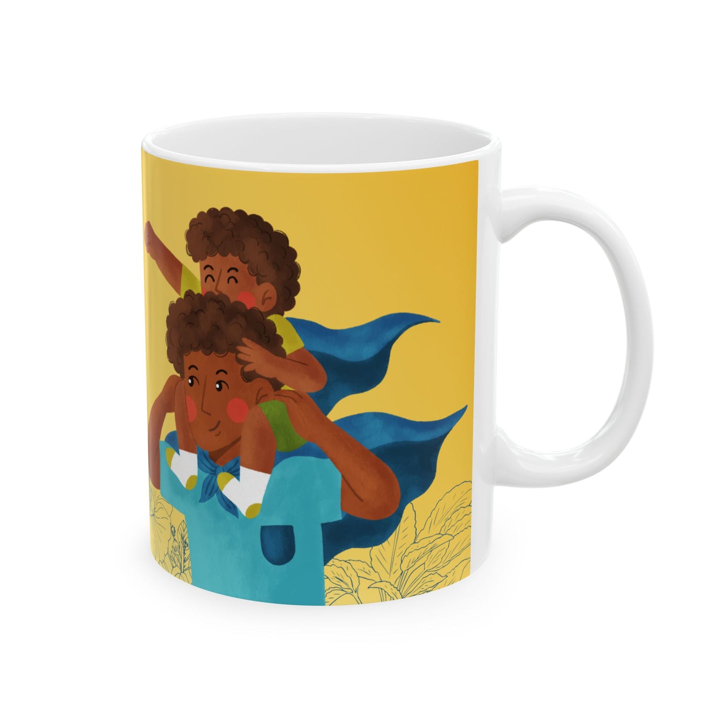 Superhero Dad & Child Mug – Father’s Day Gift, Everyday Hero Coffee Cup, 11oz & 15oz