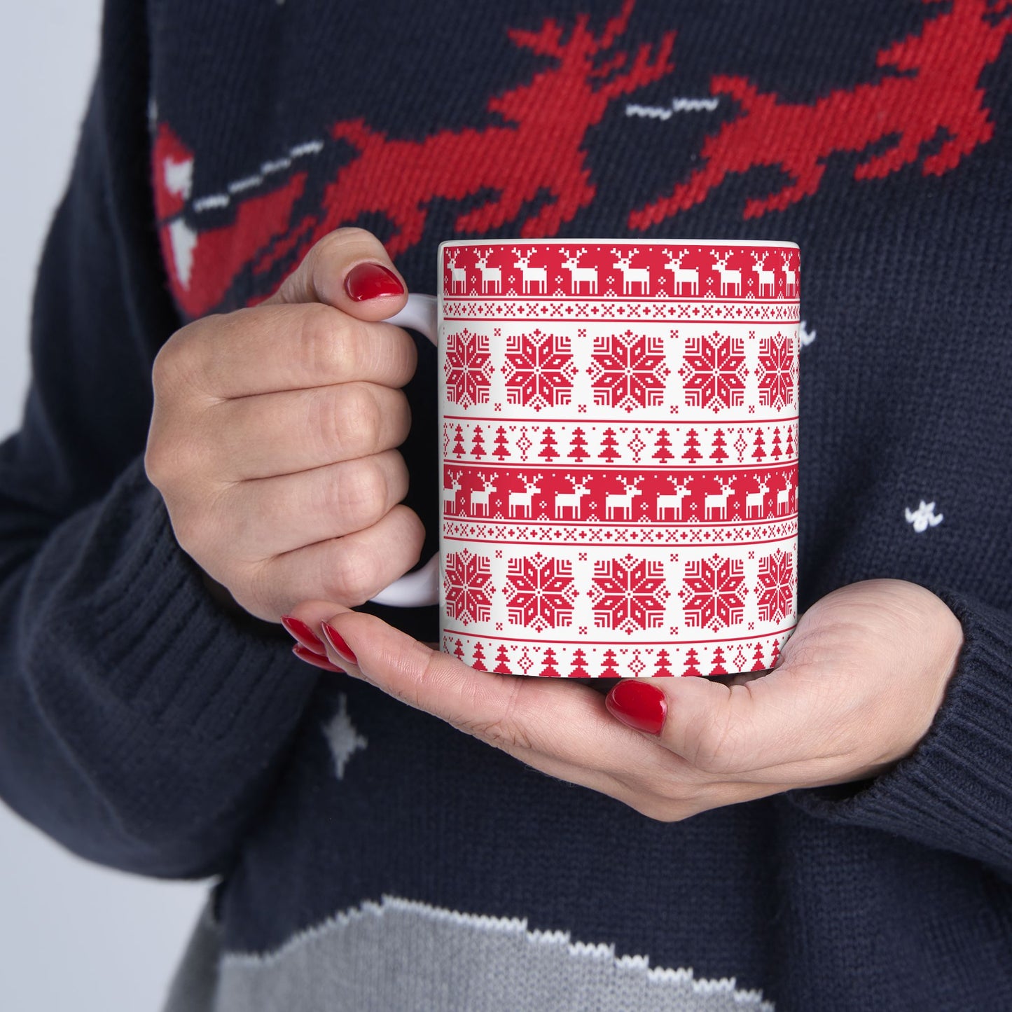 Christmas Ceramic Mug 11oz – Festive Holiday Coffee Cup