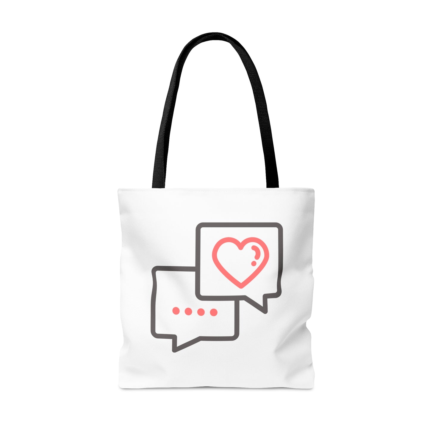 Messege from Heart Printed Tote Bag, Valentine's Tote Bag