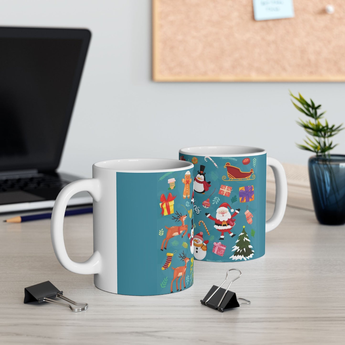 Christmas Ceramic Coffee Mug 11oz – Festive Hot Drink Cup