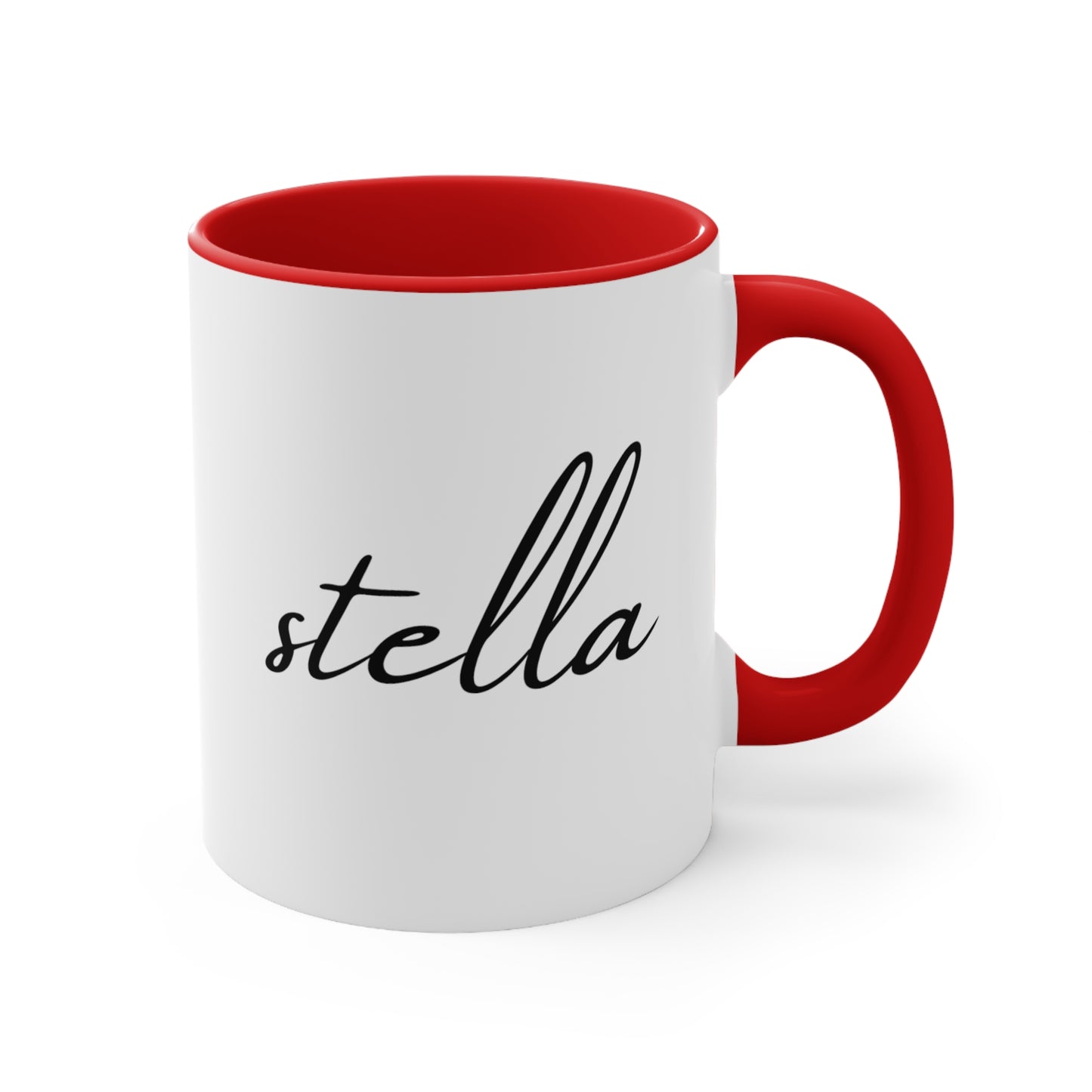Stella Printed Custom Name Accent Coffee Mug, 11oz, Gift for Her