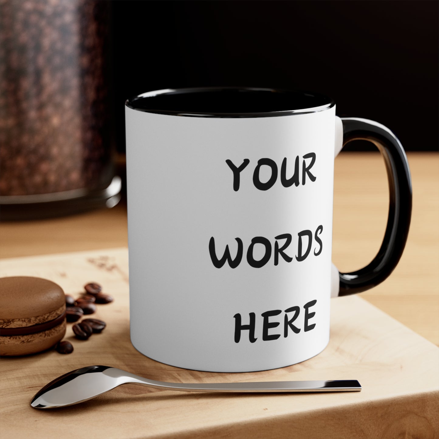 Your Words Here Customise Accent Coffee Mug, 11oz, Multi Color