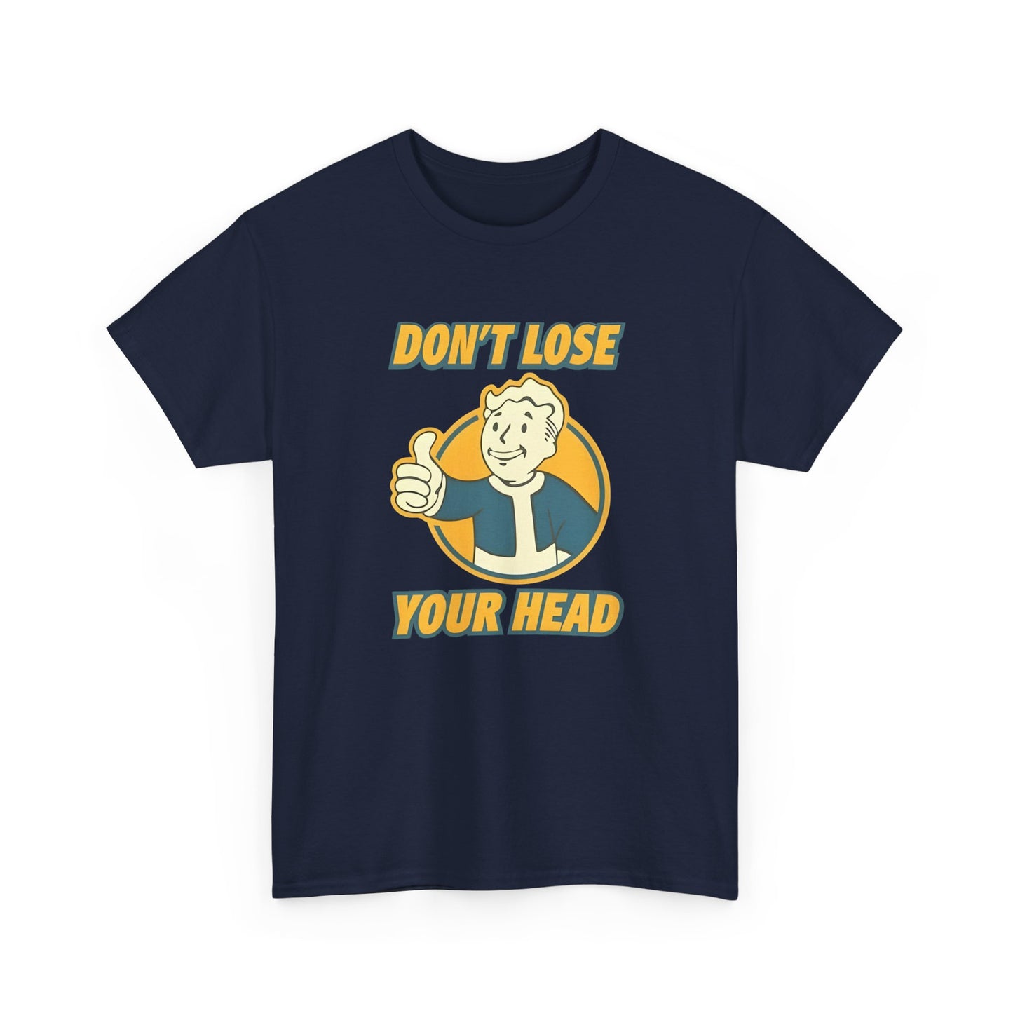 Fallout Vault Boy T-Shirt – “Don’t Lose Your Head” Graphic Tee, Gamer Shirt