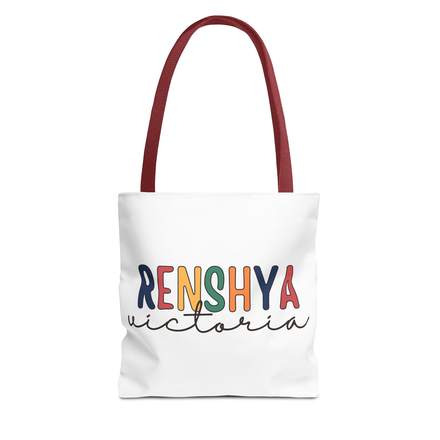Personalized Name Tote Bag – Colorful Custom Design with Script Font