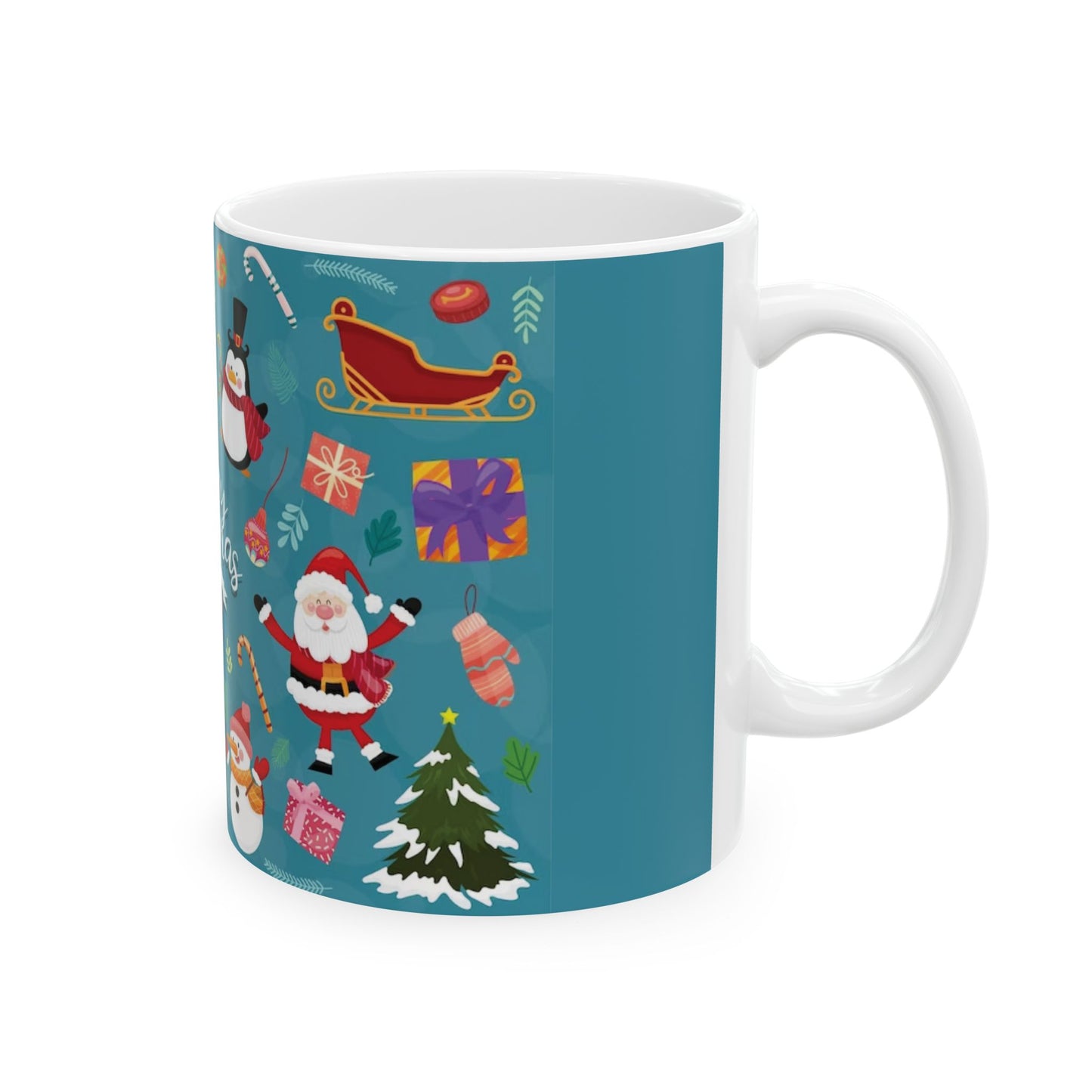 Christmas Ceramic Coffee Mug 11oz – Festive Hot Drink Cup