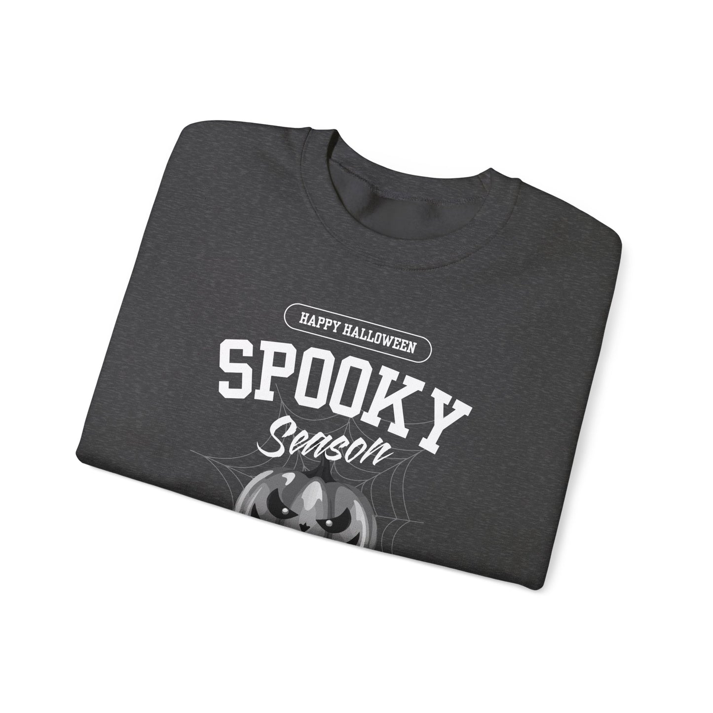 Spooky Season Halloween Sweatshirt – Creepy Cute Pumpkin Graphic Pullover for Fall