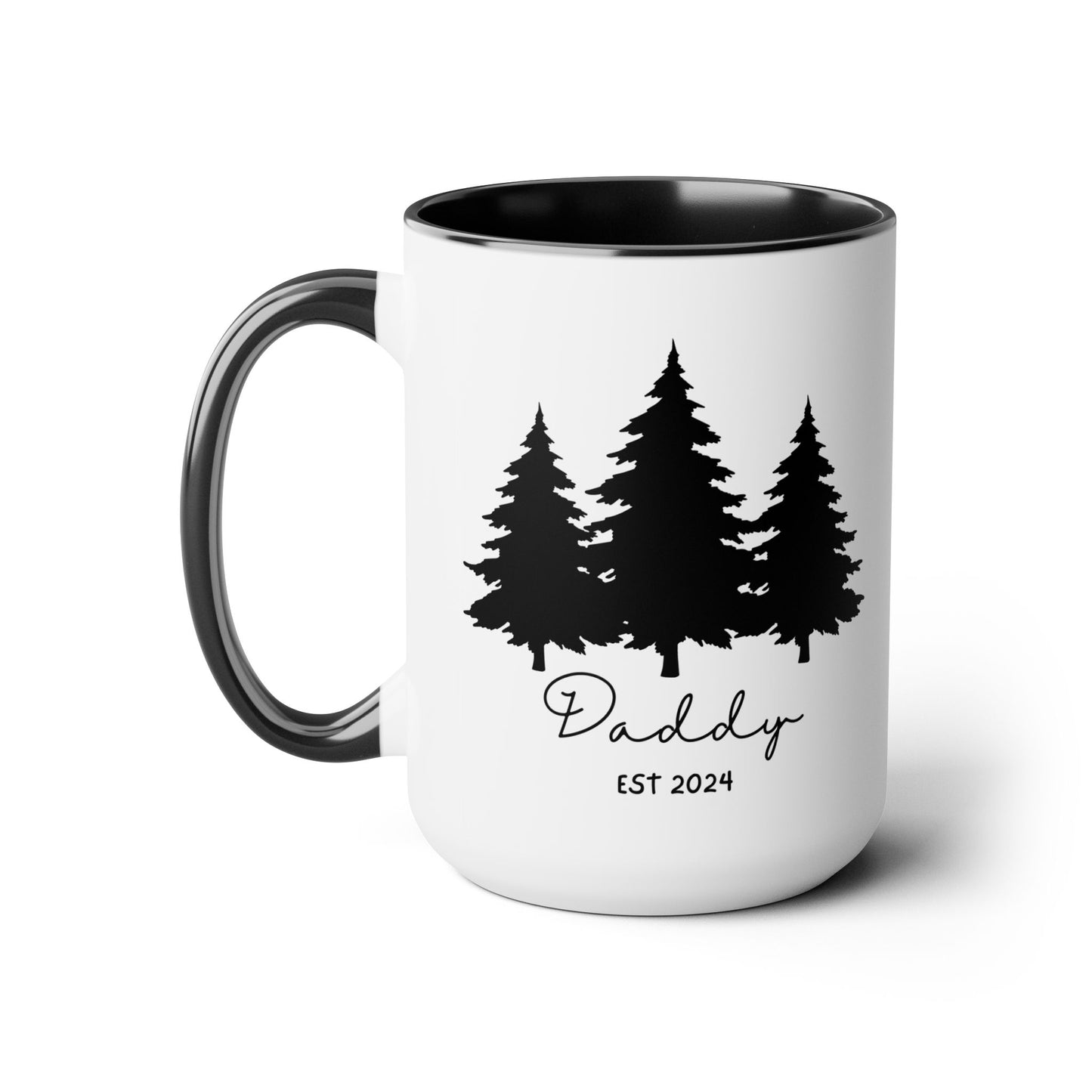 Daddy EST. 2024 Ceramic Coffee Mug – Personalized First-Time Dad Gift, 15oz