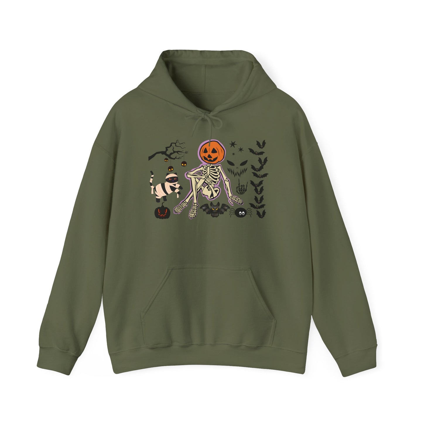 Pumpkin Skeleton Halloween Hoodie – Cute & Creepy Fall Sweatshirt